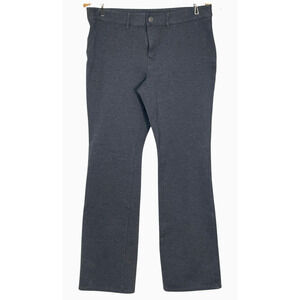 Eddie Bauer Sz 12 Dress Pants 33"x30" Boot Cut Stretch Modal Blend Knit Gray